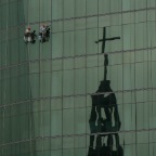 *reflets du campanile, cathdrale